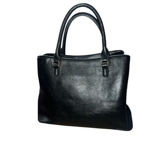 Chic Black Leather Tote Bag